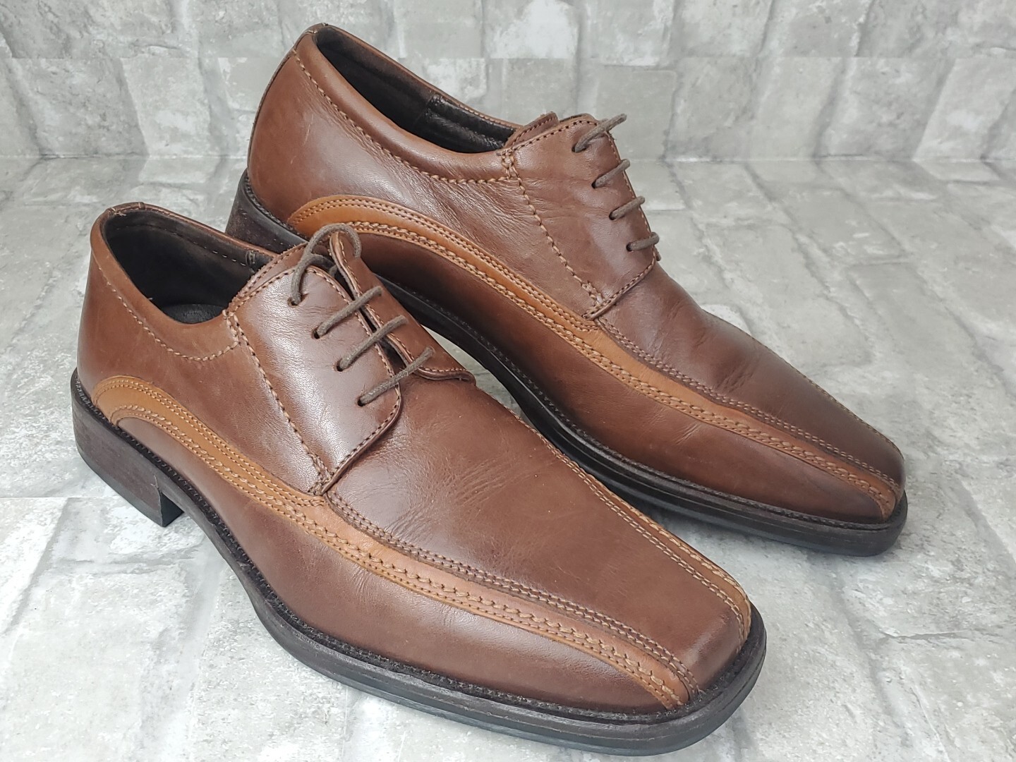 SAOLA Scarpe eleganti casual Johnston & Murphy da uomo taglia 9 in pelle marrone