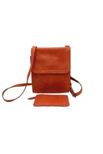 American Leather Co. Kansas Leather Crossbody with Coin Purse Whiskey