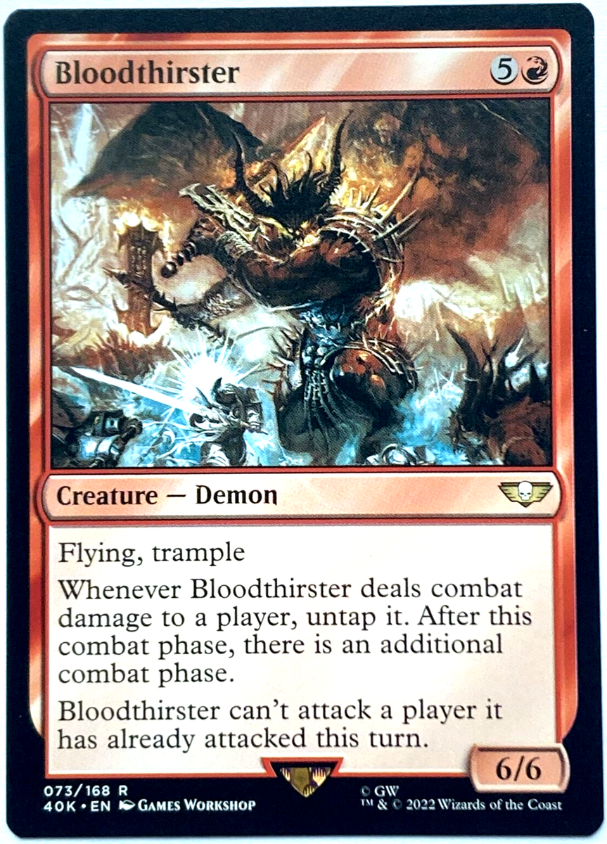 MTG Bloodthirster Warhammer 40,000 073/168 NM Rare | eBay