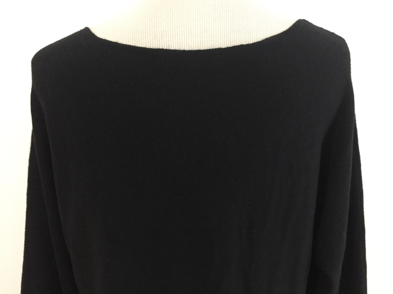 Joan Vaas Studio Crewneck Sweater Knit Top Black Size M