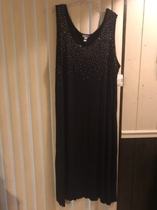 black slinky maxi dress