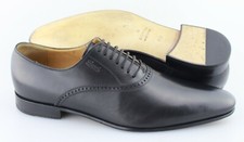 Men's GUCCI 'Brogue' Black Leather Plain Toe Oxfords Size US 9.5 UK 8.5