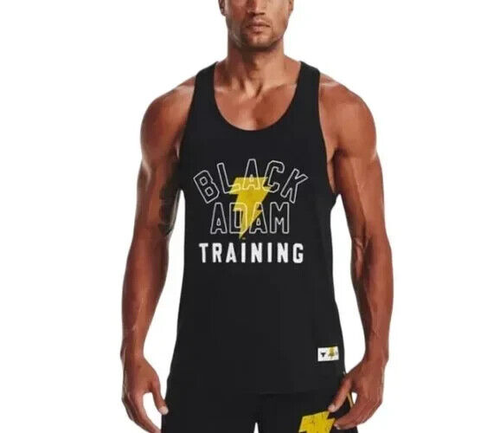 Camiseta sin mangas Under Armour Project Rock 2XL negra Adam entrenamiento para hombre XXL UA NUEVA CON ETIQUETAS - Imagen 4 de 11