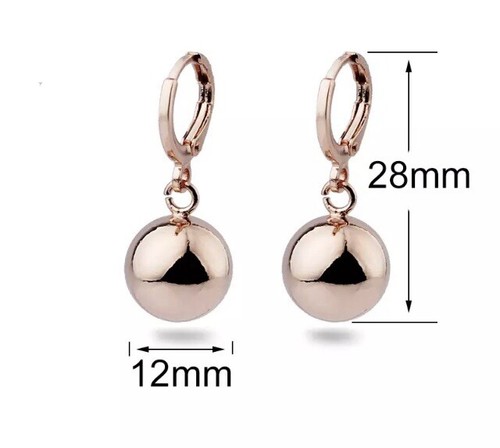Minimalist Silver Spherical Drop Earrings - Picture 4 of 4