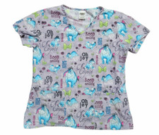 Disney Women's Size XS Eeyore Scrub Top Nurse Hospital Veterinarian Shirt