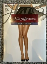 Hanes AB Little Color Pantyhose Silk Reflections Non Control Top Q00716