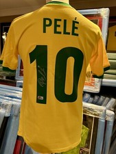 Pele signed autographed Brazil shirt