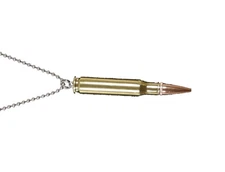 308 Bullet  jewelry pendant, zipper pull, key chain, real parts
