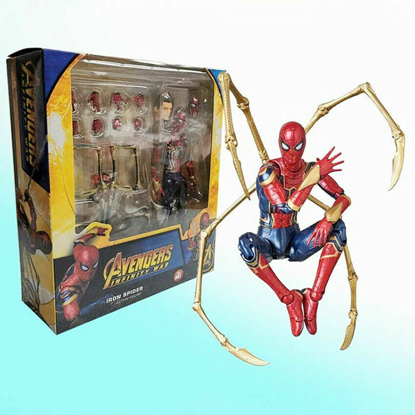 Mafex NO 081 Iron Spider-Man Marvel Infinity War Action Figures Medicom KO Toy