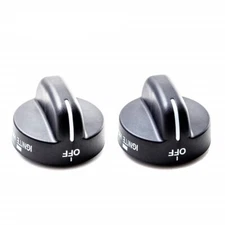 8273103 Range Burner Knob Black for Stove Oven -2 Pack*