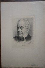 ALLOU EDOUARD (1820-1888) PORTRAIT ENGRAVING 19th century, born in PARIS