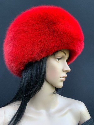fur round hat