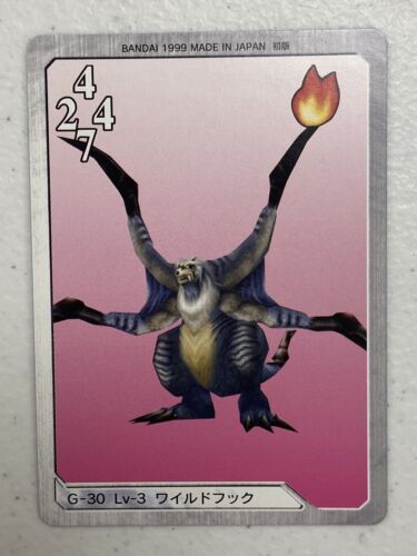 Awesome 1999 Carddass Masters Final Fantasy VIII Triple Triad G-30 Death Claw NM - Bild 2 von 2