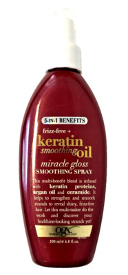 OGX Frizz-Free + Keratin Smoothing Oil Miracle Gloss Spray 6.8 oz Discontinued
