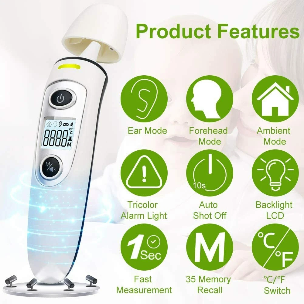 Medical NO TOUCH-CONTACT Infrared Thermometer Digital Instant Fever Temperature
Opens in a new windo