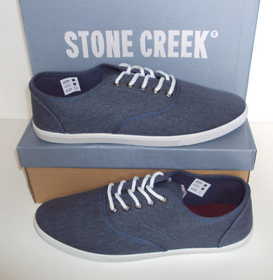 Mens Stone Creek Lace Trainers Casual Canvas Skates Pumps Shoes