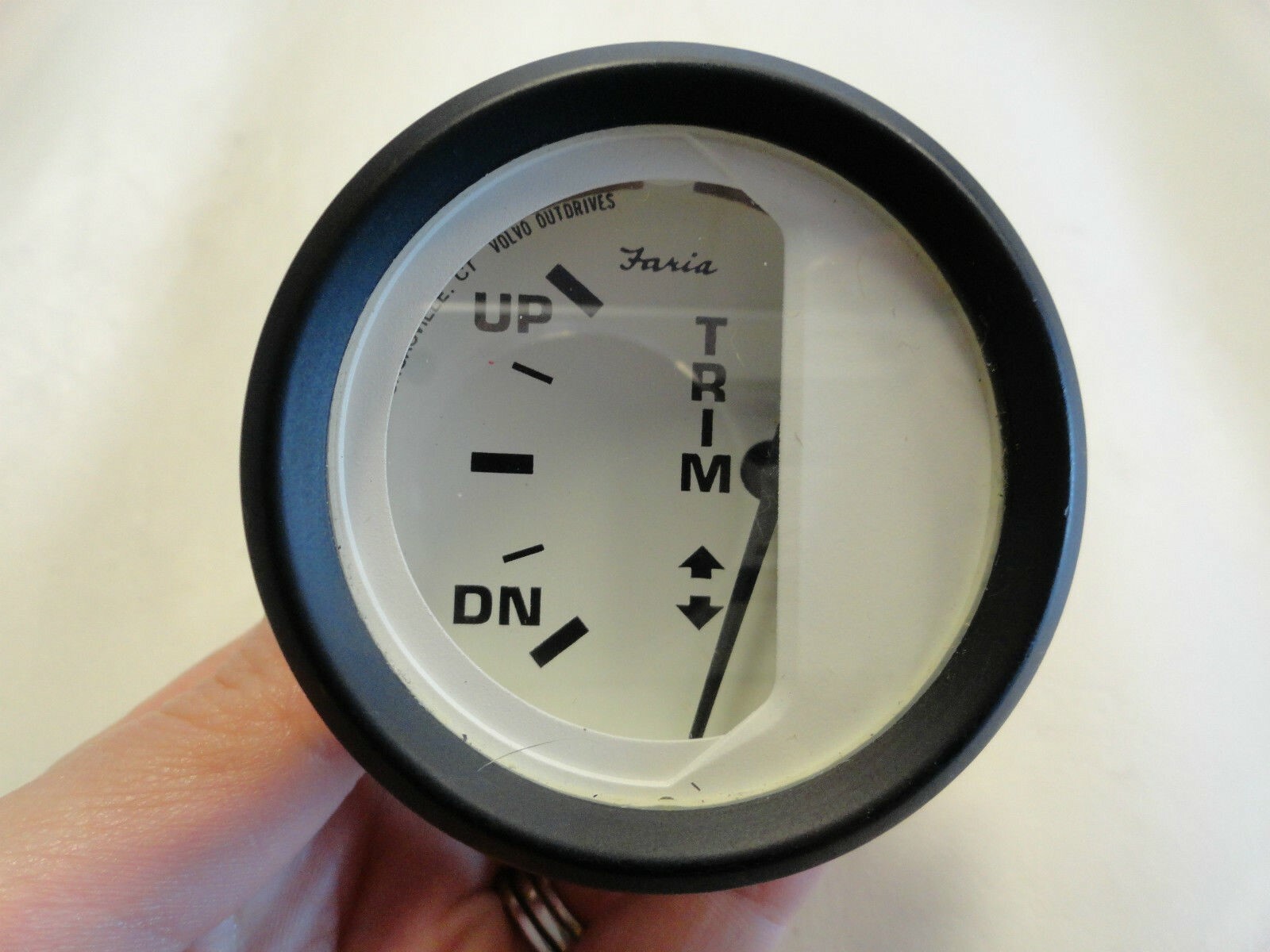 FARIA TRIM GAUGE WHITE FACE BLACK BEZEL GP7326 MARINE BOAT eBay