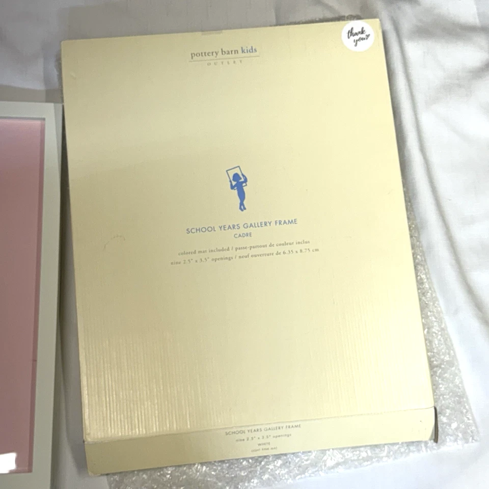 全新 POTTERY BARN KIDS 学校年份 粉色 白色画廊框架 14X17 1-8 年级 — 第 2/4 张图片