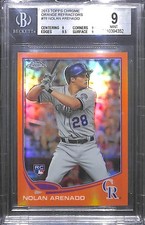 2013 Topps Chrome Baseball Orange Refractor #78 Nolan Arenado BGS 9