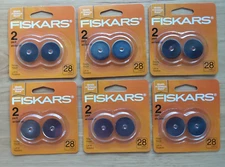 Fiskars 28mm Rotary Blade 6 Packs Of 2pcs 12 Total Pcs #95417097J