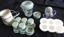 MAGIC BABY BULLET Food Grinder Blender Processor Lot Containers Storage Set