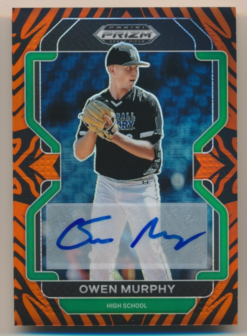 OWEN MURPHY PDP20 2022 Prizm Draft Picks TIGER STRIPES PRIZM AUTO RC 8/25 BRAVES
