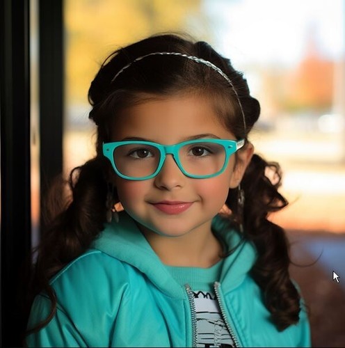 KIDS BLUE LIGHT GLASSES TURQUOISE ANTI BLUE RAY CLEAR LENS FOR COMPUTER W/TESTER - Picture 5 of 13