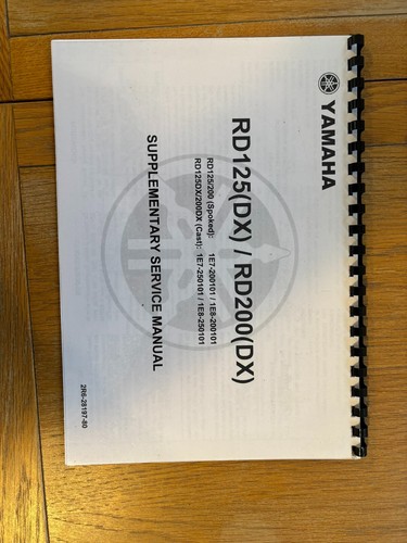 Yamaha RD00 1978 OEM Serivice and Parts List manuals - Picture 2 of 6