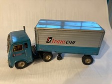 Vintage TC Transcon Semi Tractor Trailer Tin Toy Truck - Made in Japan