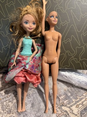 Doll Lot Ever After High Barbie Doll Wind Up Twist Dress 11.5  1/6