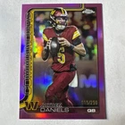 2025 Topps Chrome - Rookies Jayden Daniels #295 True Pink Refractor /250