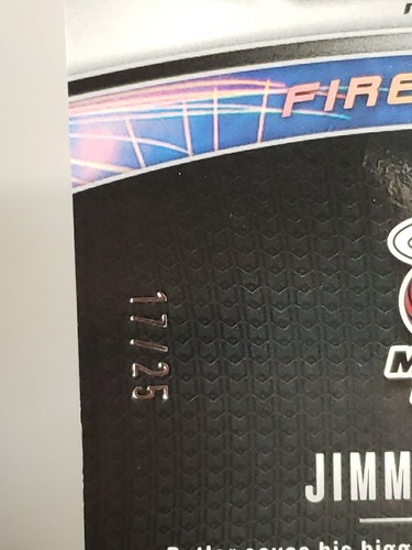 Jimmy Butler 2024-25 Prizm Fireworks Blue Mojo Prizm /25 SSP Heat - Picture 3 of 3