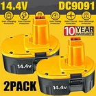 2-Pack For DeWalt 14.4Volt Battery DC9091 DW9091 DW9094 DE9091 Cordless Tools