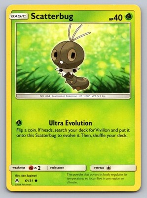 Scatterbug 6/131 Common Forbidden Light Pokemon Lightly Played