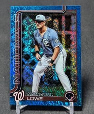 Nathaniel Lowe Blue Holo Foil /150 2025 Topps Update Series #US230 Nationals