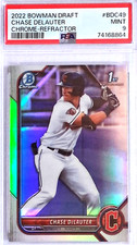 Chase Delauter 2022 1st Bowman Draft #BCD-49 Chrome Refractor PSA 9 #74168864