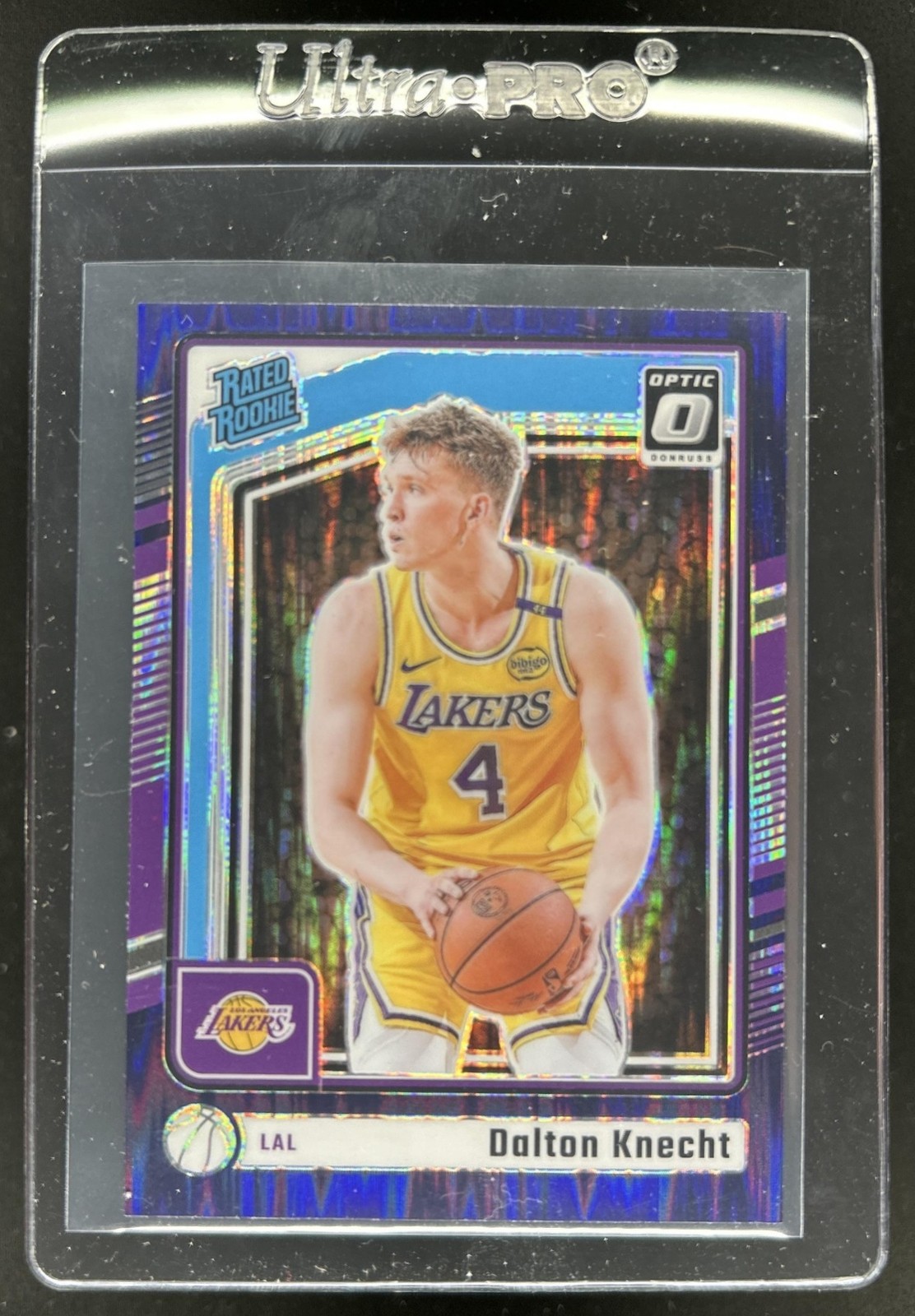 2024-25 Donruss Optic Dalton Knecht Purple Shock Prizm RC Rated Rookie #256