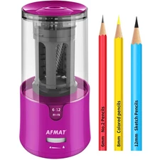 Electric Pencil Sharpener for Colored Pencils, Auto Stop, Fast Sharpen in 3s,...