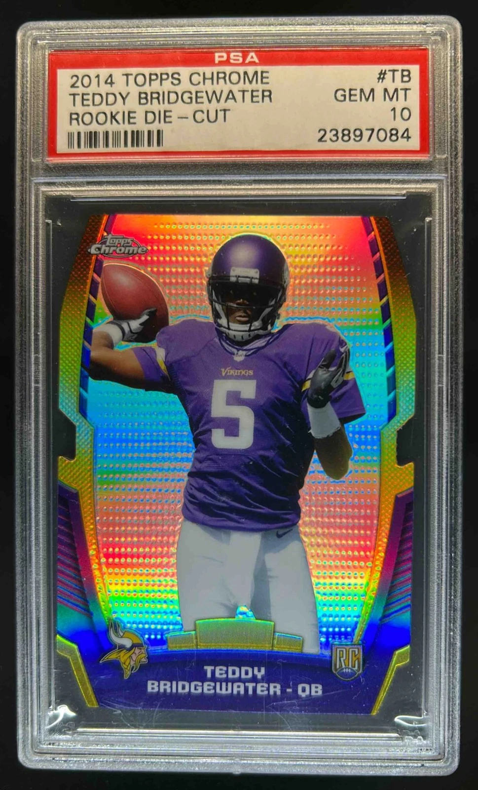 Teddy Bridgewater Topps Chrome Rookie Die-Cut #TB Base