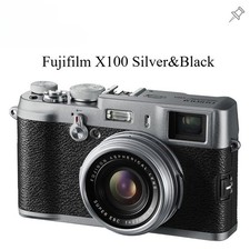 Fujifilm X100 Digital Camera 12.3MP 4x Optical Zoom Silver Black Date/Time Stamp