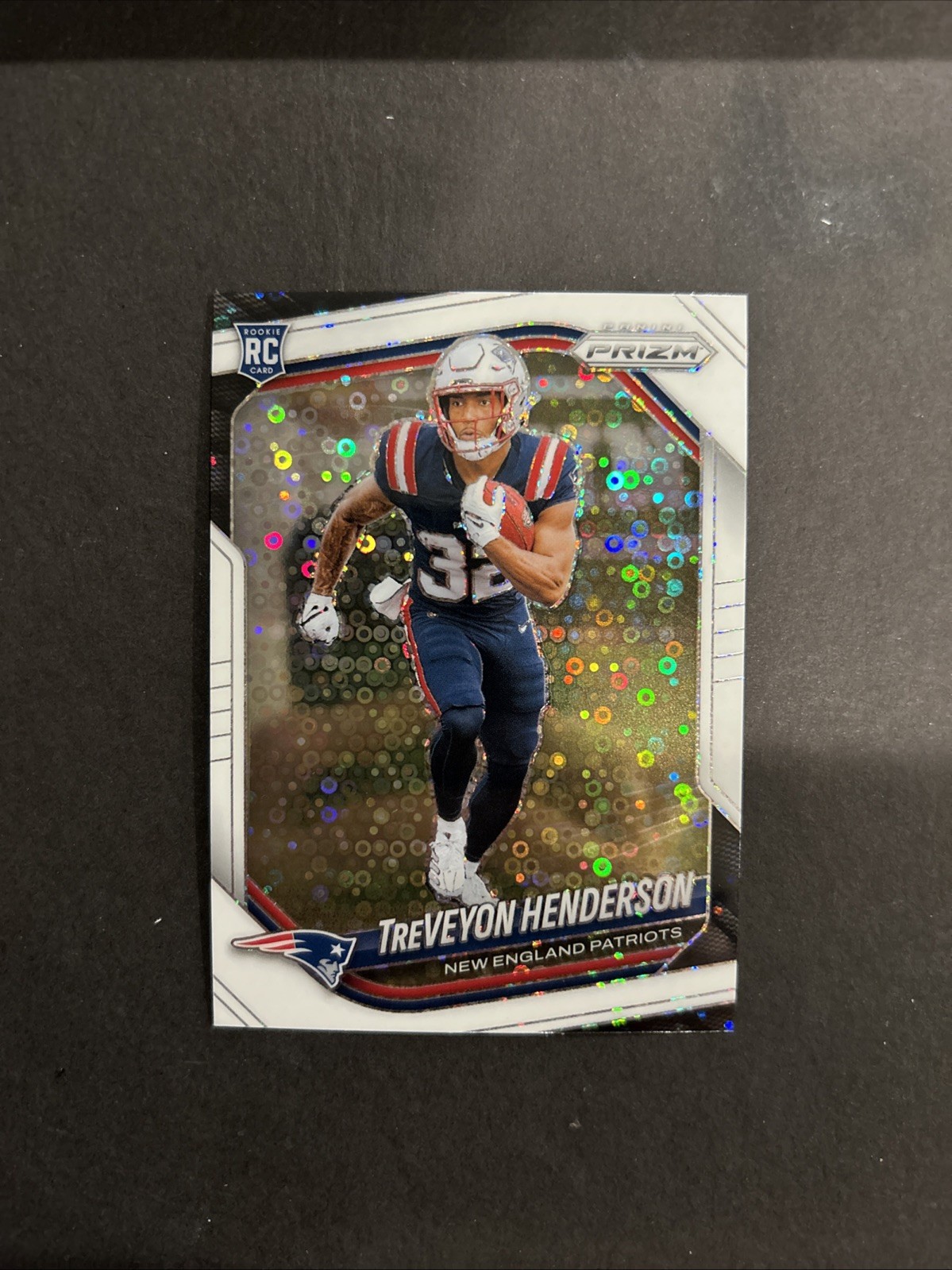 Treveyon Henderson 2025 Panini Prizm White Disco Prizm Rookie Card-#343 Patriots