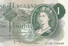 1970 BANK OF ENGLAND 1 POUND QEII £1 **Sig. Page**  Z  (( GEM UNC ))