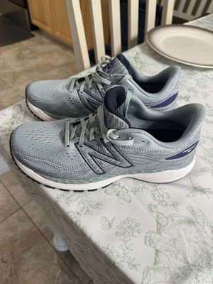 New Balance Men's Fresh Foam X 860 V12 Running Shoe. Grey & Purple. Size 9.0