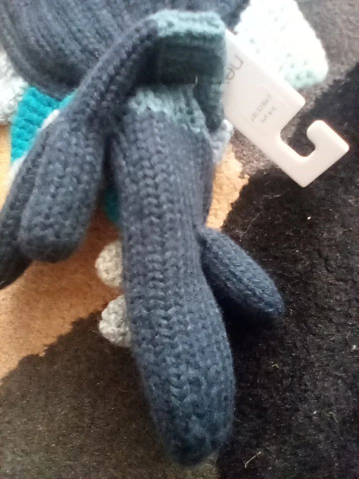 Next Boys Blue Multi Dinosaur Hat & Mitten Set - Age 3-4 - BNWT - Image 4 of 4