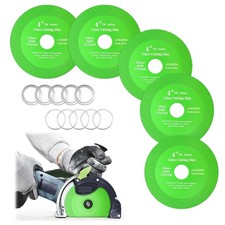Diamond Cutting Blade 5 Pcs 4" x 7/8" Glass Cutting Disc Angle Grinder Disc