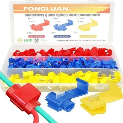 125pcs Solderless Quick Splice Wire Connectors 22 10 Gauge Lock Snap Electrical