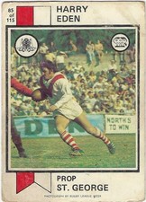 1974 Nrl Rugby League Scanlens (85) Harry EDEN St. George