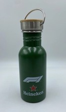 Heineken F1 Flasche Edelstahl Stern Logo Formel 1 Thermoflasche Grün Top Zustand