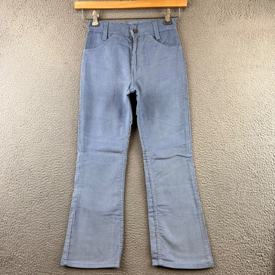 Nuevos Jeans Levi's Vintage Años 70 Niños Niñas Azul Pana Campana Parte Inferior Talla 11 Foto 2 de 4