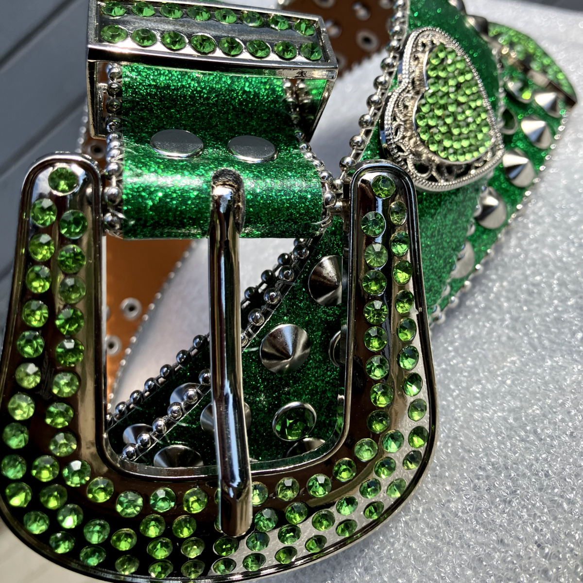 2977 Rhinestone Belts For Women Men, Bling Studded Bb Belt Western BELTROAD Rhinestone Goth Bling Belts for Women and Men  main image 2